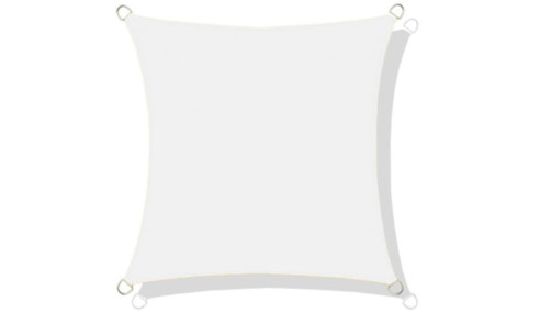 Żagiel przeciwsłoneczny wodoodporny ortalion 5x5 m biały