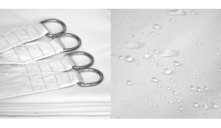 Żagiel przeciwsłoneczny wodoodporny ortalion 5x5 m biały