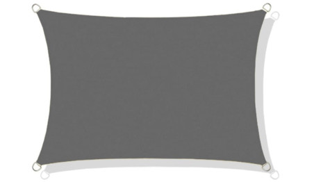 Żagiel przeciwsłoneczny wodoodporny codura 3x2m ciemnoszary
