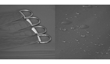 Żagiel przeciwsłoneczny wodoodporny codura 3x2m ciemnoszary