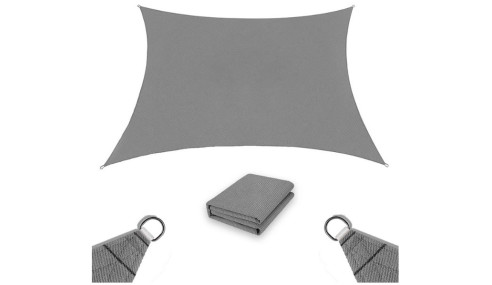 Żagiel przeciwsłoneczny wodoodporny codura 3x2m ciemnoszary
