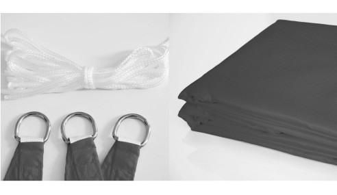 Żagiel przeciwsłoneczny wodoodporny codura 4x3 m ciemnoszary