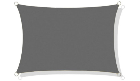 Żagiel przeciwsłoneczny wodoodporny codura 3x5 m ciemnoszary