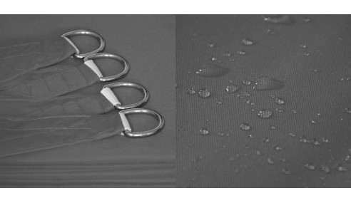 Żagiel przeciwsłoneczny wodoodporny codura 3x5 m ciemnoszary