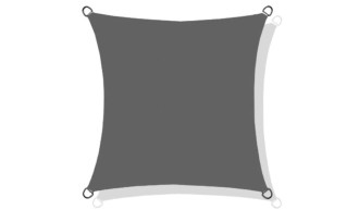 Żagiel przeciwsłoneczny wodoodporny codura 5x5 m ciemnoszary 2