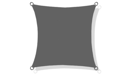 Żagiel przeciwsłoneczny wodoodporny codura 5x5 m ciemnoszary