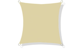 Żagiel przeciwsłoneczny wodoodporny codura 3x3 m beżowy 2