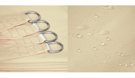 Żagiel przeciwsłoneczny wodoodporny codura 3x3 m beżowy