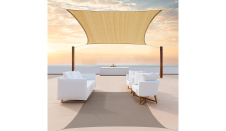 Żagiel przeciwsłoneczny wodoodporny codura 4x3 m beżowy