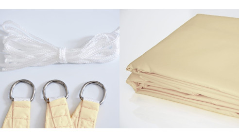 Żagiel przeciwsłoneczny wodoodporny codura 3x5 m beżowy