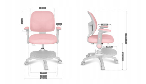 FOTEL BIUROWY OBROTOWY DLA DZIECKA MŁODZIEŻY DZIECIĘCY KRZESŁO GRACZA