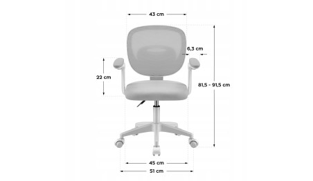 FOTEL BIUROWY OBROTOWY DZIECIĘCY KRZESŁO BIURKOWE DLA DZIECKA