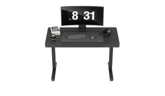 ELEKTRYCZNE BIURKO GAMINGOWE ERGONOMICZNE STOLIK GRACZA REGULACJA CZARNE 2