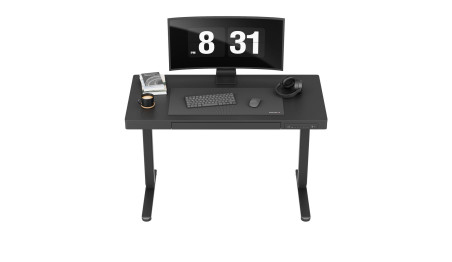 ELEKTRYCZNE BIURKO GAMINGOWE ERGONOMICZNE STOLIK GRACZA REGULACJA CZARNE