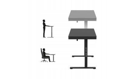 ELEKTRYCZNE BIURKO GAMINGOWE ERGONOMICZNE STOLIK GRACZA REGULACJA CZARNE