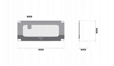 Barierka Zabezpieczająca Ochronna Bramka do łóżka 160x70 cm TULANO