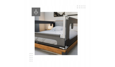 Barierka Zabezpieczająca Ochronna Bramka do łóżka 140x70 cm TULANO