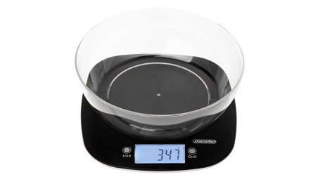 Waga kuchenna z misą 1,4L LCD Precyzyjna 5kg/1g Czarna Mesko