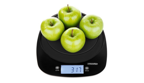 Waga kuchenna z misą 1,4L LCD Precyzyjna 5kg/1g Czarna Mesko