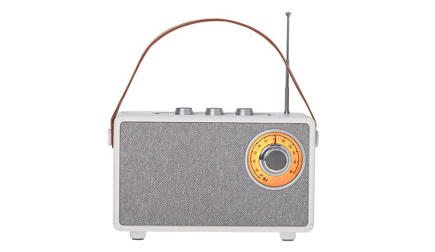 Radio FM z Bluetooth Retro 1500mAh USB Funkcje AUX/TWS Białe Camry