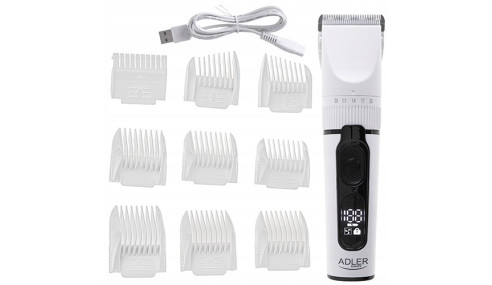 MASZYNKA DO GOLENIA BRDOY WŁOSÓW Strzyżarka Golarka Wodoodporna +9 Nasadek