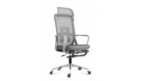 Ergonomiczny Fotel Biurowy z Podnóżkiem Regulowany Obrotowy Markadler