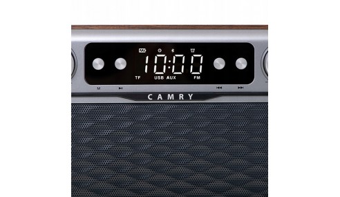 Stylowe Radio Sieciowo-Bateryjne z Bluetooth Zegar LCD AUX 2600mAh Camry