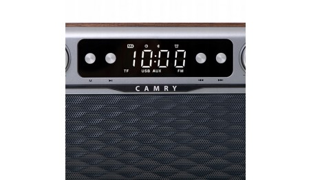 Stylowe Radio Sieciowo-Bateryjne z Bluetooth Zegar LCD AUX 2600mAh Camry