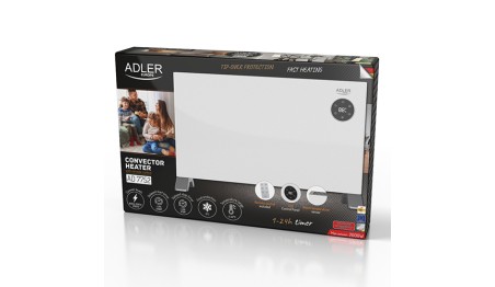 Grzejnik Konwektorowy Przenośny LCD 2000W z Pilotem Timer Farelka Adler