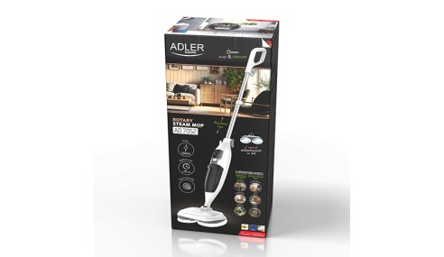 MOP PAROWY OBROTOWY CZYŚCIK ZESTAW AKCESORIÓW 2 TRYBY PRACY 3 MOCE ADLER