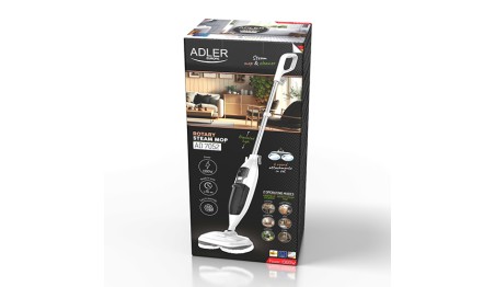 MOP PAROWY OBROTOWY CZYŚCIK ZESTAW AKCESORIÓW 2 TRYBY PRACY 3 MOCE ADLER