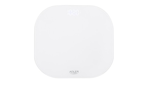 Waga Łazienkowa Do 180KG Wyświetlacz LED Szkło Hartowane + Baterie Adler