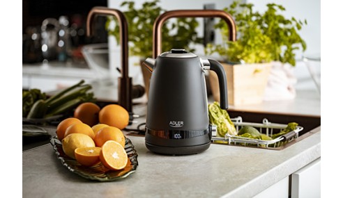 Czajnik Metalowy 1,7L z LCD Regulacja temperatury 2200W Adler