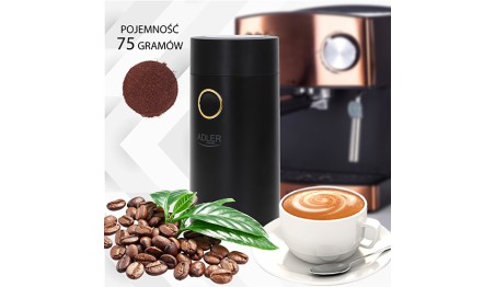 Elektryczny Młynek Do Mielenia Kawy Ziaren 150W Adler Czarny
