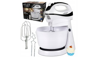 Mikser z Misą 3L Robot Kuchenny 550W Funkcja TURBO 5 Prędkości Adler