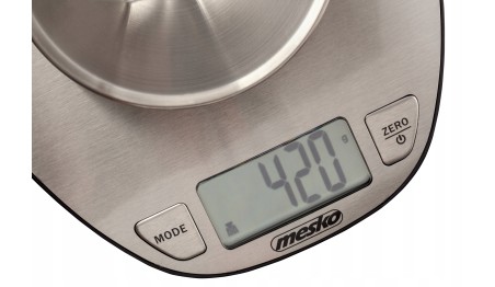 WAGA KUCHENNA Z MISĄ ELEKTRONICZNA INOX TAR 5kg/1g