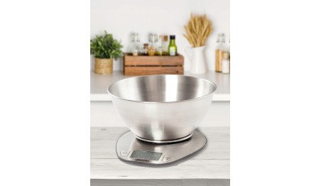 WAGA KUCHENNA Z MISĄ ELEKTRONICZNA INOX TAR 5kg/1g