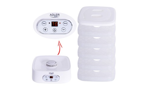 Dehydrator 550W Suszarka do Grzybów Ziół Owoców Żywności LCD 5 Tac Zestaw