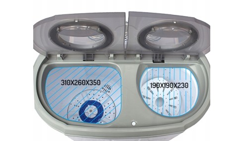 Pralko-wirówka Turystyczna 450W Lekka Podróżna Dwie Komory 3kg Camry