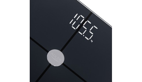 Waga Łazienkowa Analityczna Smart LED Aplikacja FitGo Do 180kg Czarna