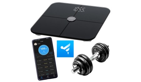 Waga Łazienkowa Analityczna Smart LED Aplikacja FitGo Do 180kg Czarna
