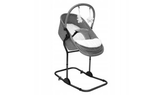 Bujaczek Leżaczek dla dzieci niemowląt 4w1 Bujak Dziecięcy Regulacja Szary 2