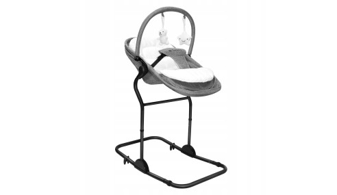 Bujaczek Leżaczek dla dzieci niemowląt 4w1 Bujak Dziecięcy Regulacja Szary