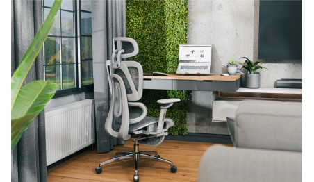 Fotel Ergonomiczny Biurowy z Podnóżkiem Mark Adler