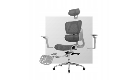 Fotel Ergonomiczny Biurowy z Podnóżkiem Mark Adler