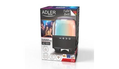 Głośnik Przenośny Bluetooth RGB 1500mAh Funkcja TWS Radio FM Adler