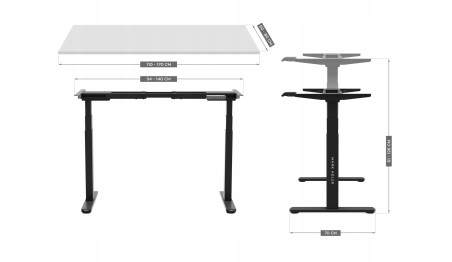 Ergonomiczny Stelaż Elektryczny do Biurka Regulacja Wysokości Mark Adler