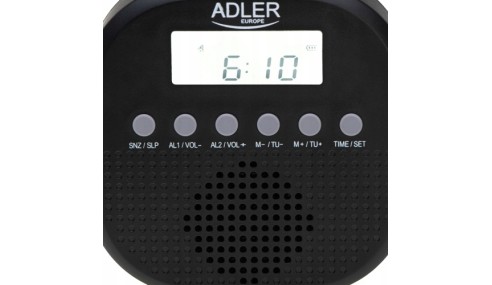 Radio FM Wodoodporne IPX4 Kompaktowe Zegar Funkcje drzemki alarmu Adler