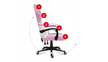 FOTEL GAMINGOWY REGULOWANY obrotowy biurowy Krzesło dla Gracza Huzaro