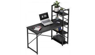 Biurko komputerowe Dwustronne z Regałem Półkami Regulacja Stolik gamingowy 2